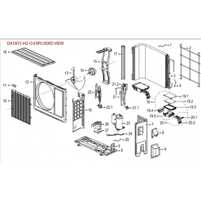 Top Cover Assembly for DA1815-OUTDOOR Top Cover Assembly for DA1815-OUTDOOR