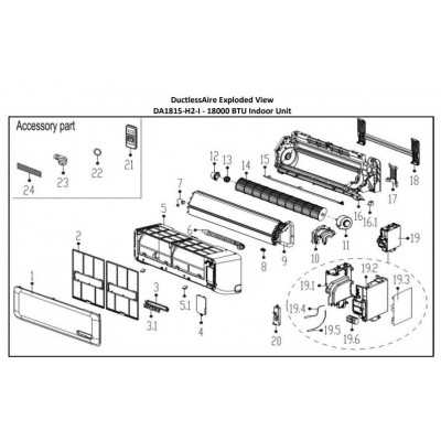 Wind Guide Subassembly FOR DA1815-INDOOR Wind Guide Subassembly FOR DA1815-INDOOR